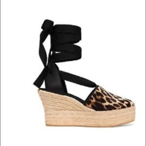 Tory Burch Elisa Espadrille in leopard.  NIB 9.5